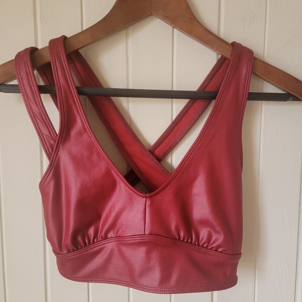 NEW Free People‎ Movement Women's In My Orbit Bra Red Sports Bra Size XS NWOT - Picture 3 of 5